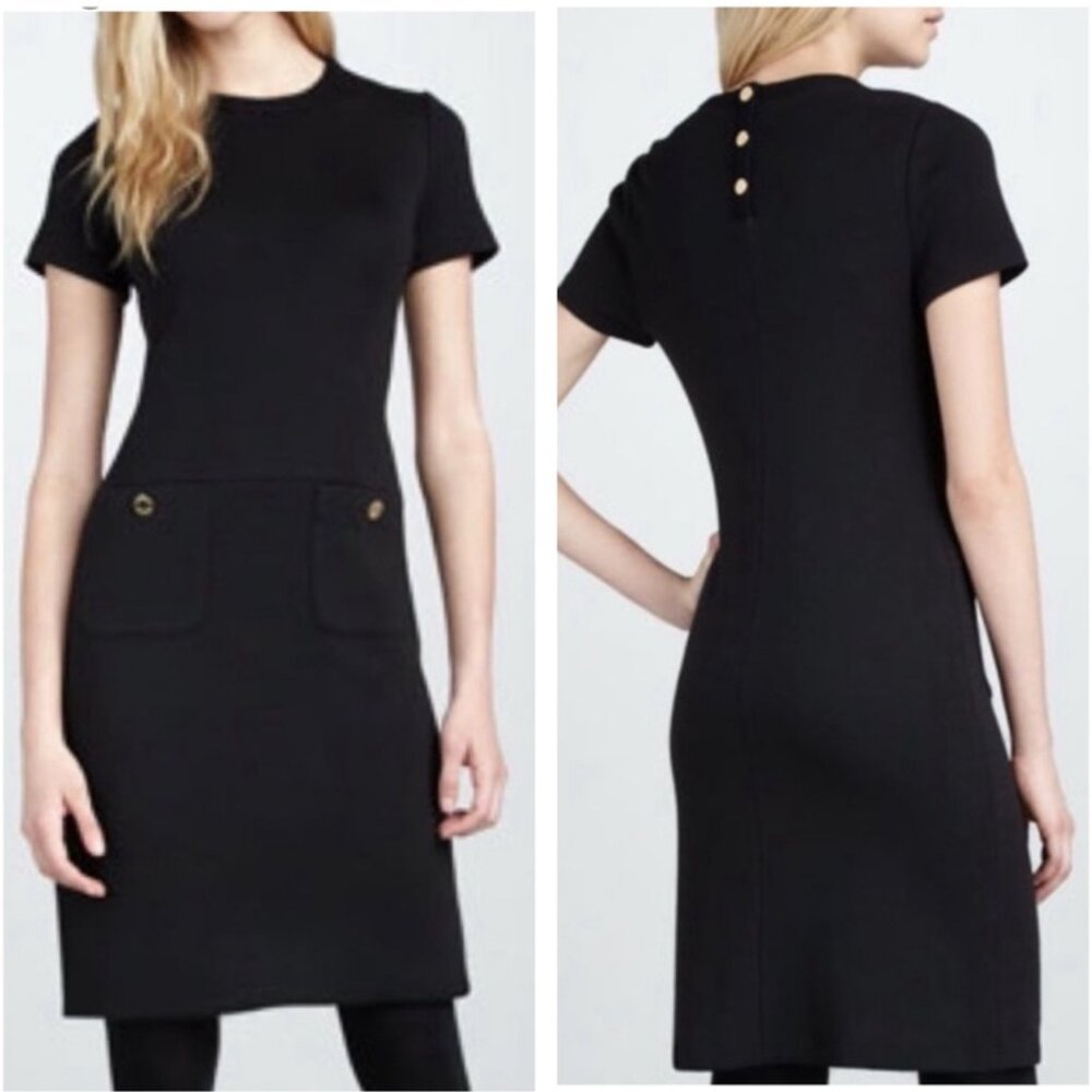 Tory Burch Sz S Anthea Black Knit Dress LBD